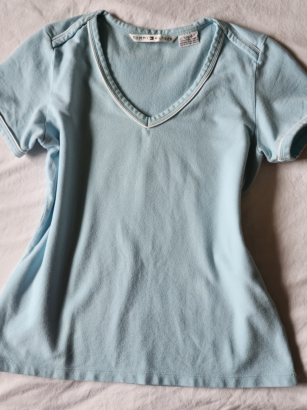 Tommy Hilfiger Light Blue Short Sleeve Baby Tee